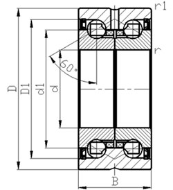 Axial Angular Contact Ball Bearings ZKLN Series